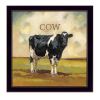 "Colby the Cow" by Bonnie Mohr, Ready to Hang Framed Print, Black Frame