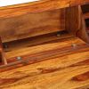 Desk 43.3"x19.7"x37" Solid Sheesham Wood and Steel