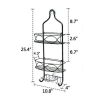 Hanging Shower Caddy Over Showerhead with Soap Holder and Hooks, 3-Shelf Bathroom Shower Organizer Storage Rack
