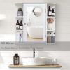 Wooden Bathroom Wall Cabinet Medicine Cupboard White