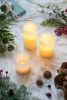 Set of 3 Ivory LED Candles with Remote Timer, L:D3X6" M:D3X5" S:D3X4"