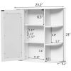 Wooden Bathroom Wall Cabinet Medicine Cupboard White