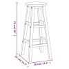 5 Piece Patio Bar Set Solid Wood Acacia