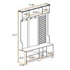 Hall Tree with Shoe Bench, Coat Rack ,Shoe Storage ,Storage Shelves and Pegboard, for Hallways, Halls and Bedrooms