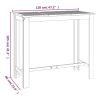 5 Piece Patio Bar Set Solid Wood Acacia